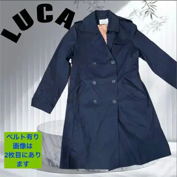 [ 새상품급 ] LUCA 코트 안감 패턴 멋스러운 네이비