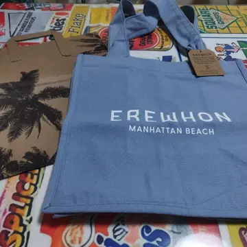 EREWHON 토트백 라이트 블루