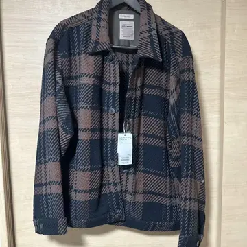 [ 새상품 ] BEAMS LIGHT 엑스트라 우븐 체크 블루종