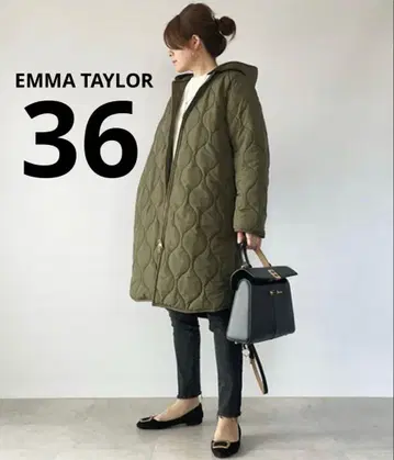 EMMA TAYLOR 퀼팅 푸드코트 사이즈 36