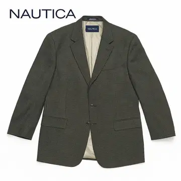 NAUTICA 테일러드 자켓 XL 상당 체크 무늬 멕시코제 구제 의류