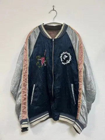 스카잔 자수 네이비 브라운 팬더