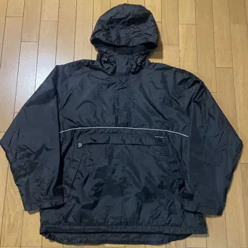 90s AIRWARK 에어워크 블랙 나일론 아노락 후드티
