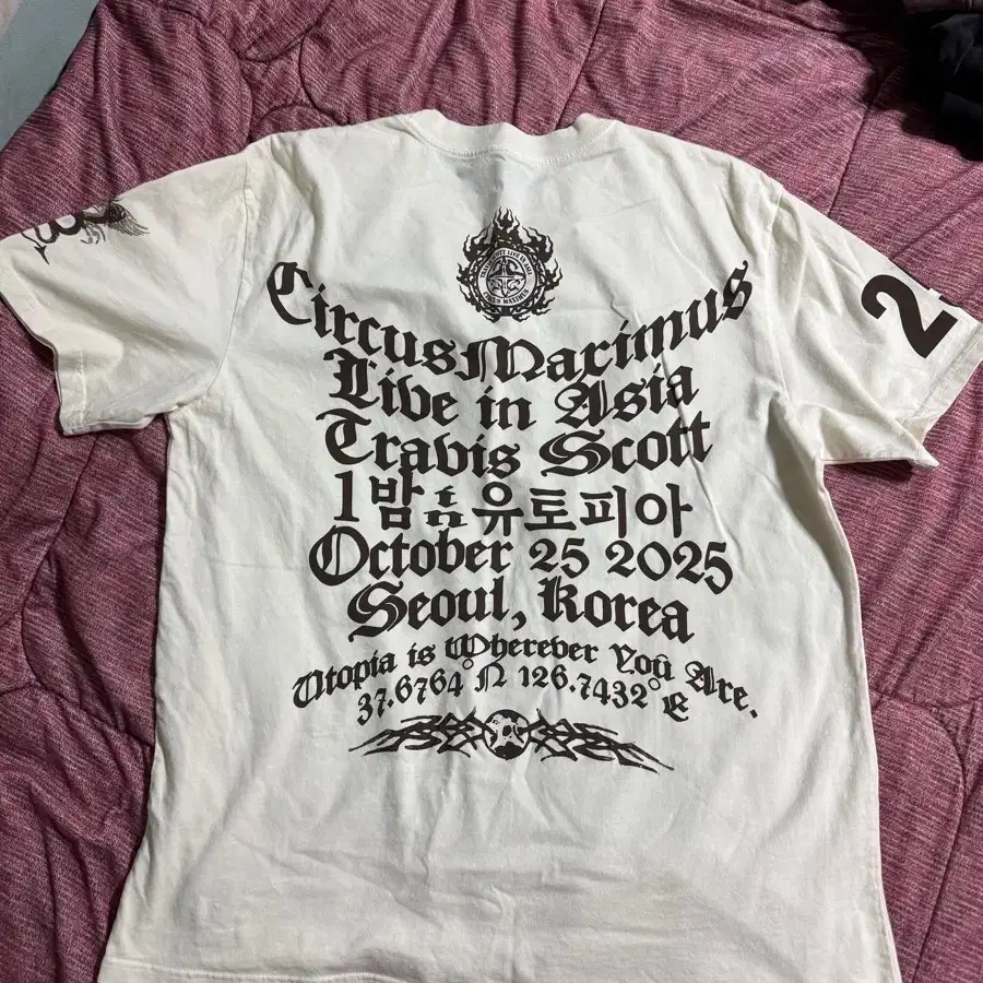 Travis Scott MD T-shirt White XL #트래비스스캇,#트래비스스캇콘서트