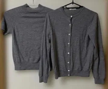 HUMAN WOMEN 가디건 긴팔 & 반팔 하이넥 앙상블 L