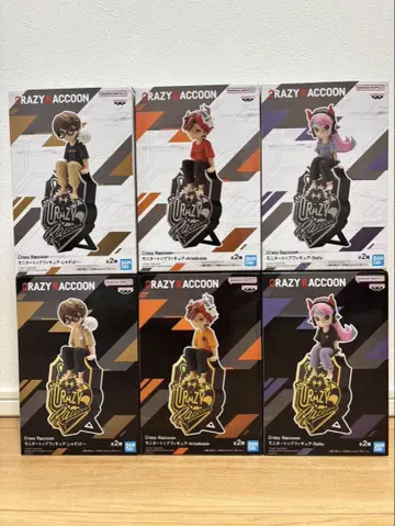 Crazy Raccoon 피규어 6체 세트