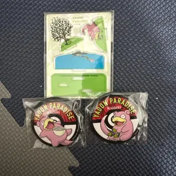 포켓몬 로컬Acts 물산전 야돈 캔뱃지 아크릴 스탠드 세트