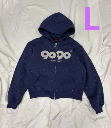 9090 girl OG Logo Glitter Hoodie