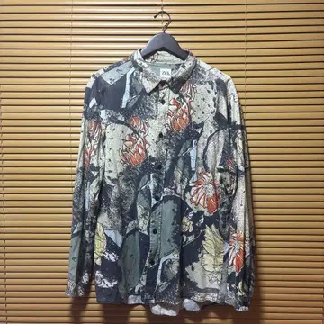 ZARA 플라워 프린트 긴팔 셔츠 XL