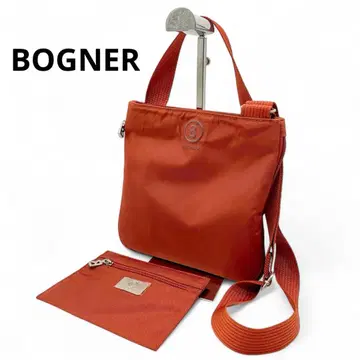 BOGNER 보그너 오렌지 숄더백 나일론 소재 바닥 지퍼