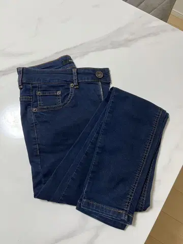 JEANASIS 다크 블루 스키니 데님