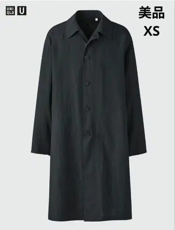 새상품급 유니클로 U 오버 사이즈 스텐카라 코트 블랙 XS