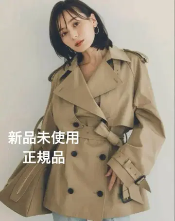 미사용 새상품 어뉴언스 하프 오버 트렌치코트 M 사이즈