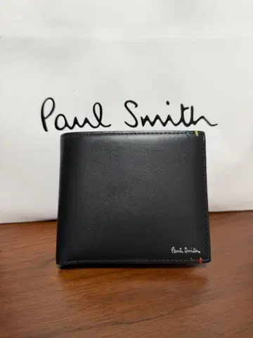 Paul Smith 하이라이트 스티치 이단 접기 블랙