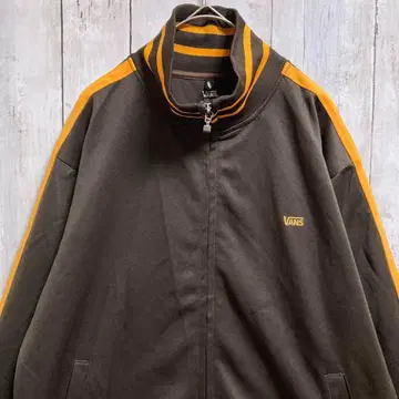 좋은 배색 반스 vans 저지 트랙 자켓 자수 브라운