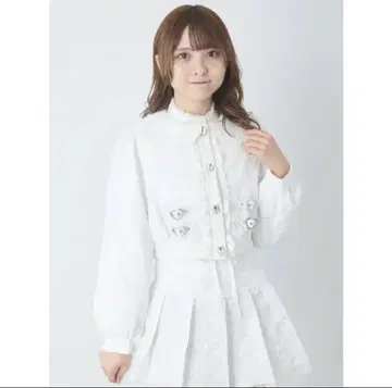 자카드 하트 벨트 셋업