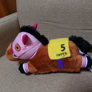 하루우라라 봉제 인형 약 30cm 숄더 포켓 부착