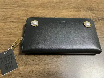 안나수이 ANNA SUI 빈티지 버튼 라운드 장지갑