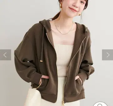 natural couture 더블 지퍼 후드티