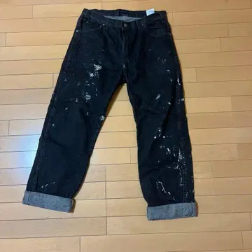 Dickies 블랙 데님 페인트 가공
