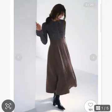 프레이 아이디 폴로 칼라 니트 원피스