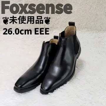 미사용품 Foxsense 사이드 고어 부츠 첼시 블랙 폭넓은