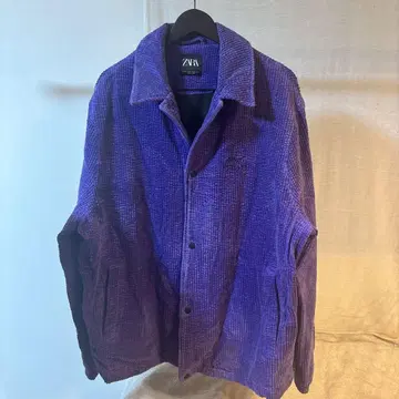 ZARA 퍼플 코듀로이 자켓 XL