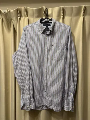 Tommy Hilfiger 80년대 스트라이프 패턴 긴팔 셔츠