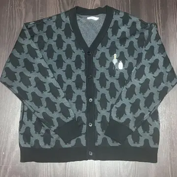 그라니프 펭귄과 하비비로코우 자수 가디건