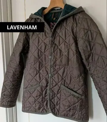 LAVENHAM 라벤햄 퀼팅 자켓 M 카키 말 택