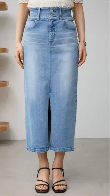 AZULbymoussy 데님 하이웨스트 데님 스커트