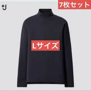 유니클로 +J 수피마 코튼 모크넥 T 긴팔 블랙 플러스J