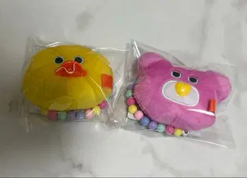 [ 미사용 새상품 ] mojojojo 비즈 체인 달린 페이스 마스코트