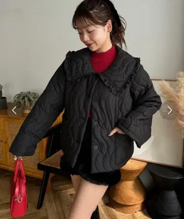 유즈키 / 빅 칼라 충전솜 퀼팅 자켓 INTER FACTORY