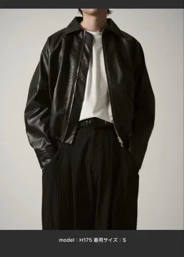 Lui's(루이스) 25AW 그런지 합성 가죽 벌룬 블루종