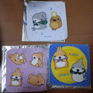 영화 외출 아기상어 와 해수욕장의 친구들 트레이딩 미니 타월 3개 세트