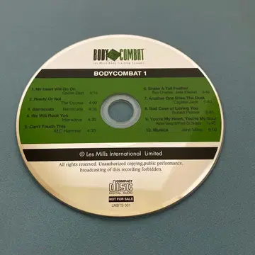 바디 콘셔스 1 CD LESMILLS BODYCOMBAT