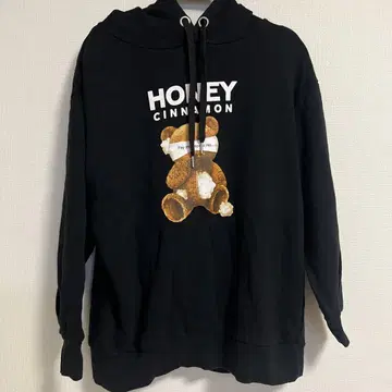 새상품급 Honey Cinnamon 눈가림 시나몬 후드티 블랙
