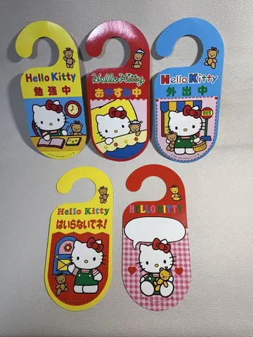 헬로키티 HELLO KITTY 도어 노브 플레이트 5종