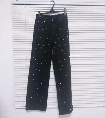 AS KNOW AS 아즈노우아즈 데님 펄 블랙