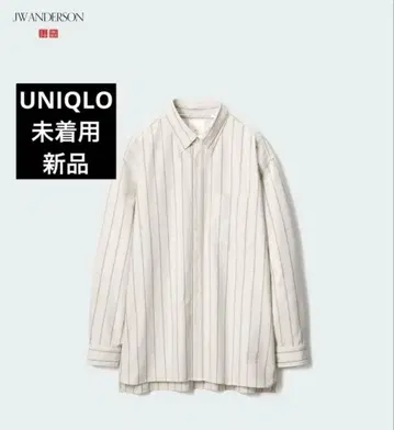 유니클로 UNIQLO JW ANDERSON 스트라이프 긴팔 셔츠