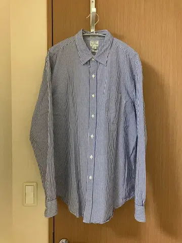 J.Crew 릴랙스 핏 블루 스트라이프 셔츠 L 사이즈