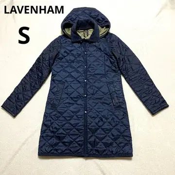 [ LAVENHAM ] 퀼팅 코트 네이비 후드 34
