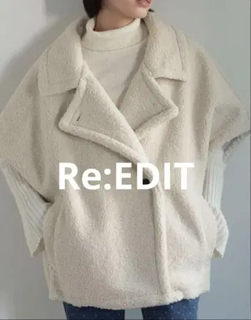 RE:EDIT 테디 보아 판초 자켓