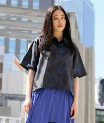 타이다이 무늬 버튼 달린 셔츠 F 사이즈