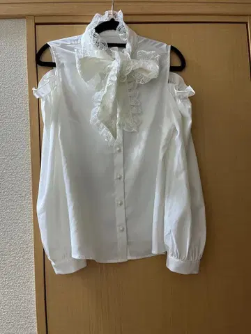 MA*RS 보타이 레이스 블라우스 프릴 오픈 숄더 오프숄더 리본