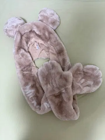 디즈니 귀 달린 베이지 캡