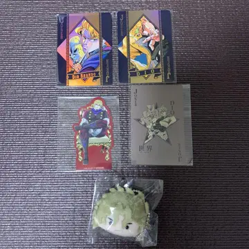 JOJO WORLD DIO 페이스 마스코트 키링 오로라 카드놀이
