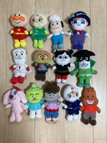 호빵맨 봉제 인형 프리치이 콩 13개 묶음 판매