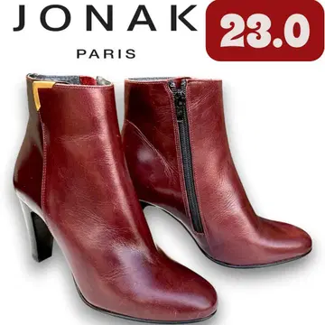 JONAK 조낙 여성 숏부츠 버건디 가죽